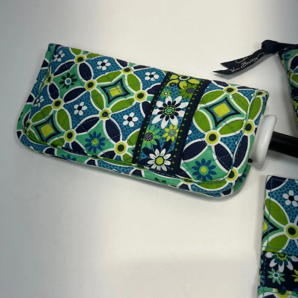 Vera Bradley 3pc Set  Daisy Daisy" Pattern Eyeglass Case Coin Purse Card Holder - Picture 2 of 5